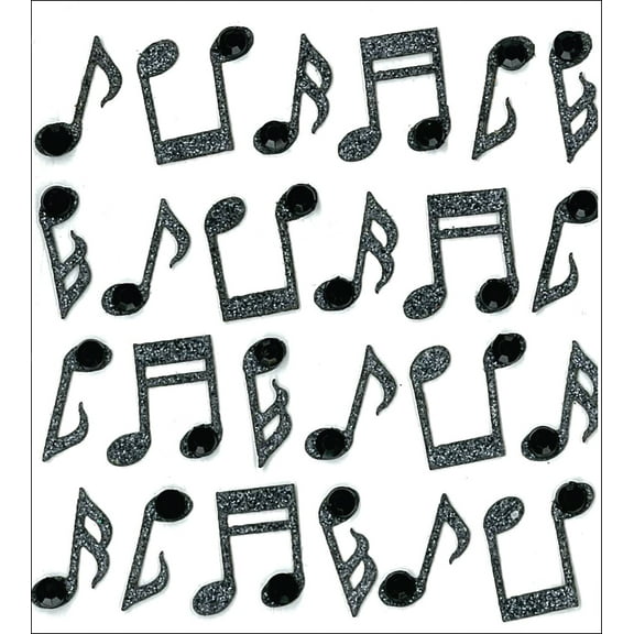 Jolee's Boutique Mini Music Notes Stickers, 24 Piece