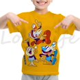 thumbnail image 3 of 2022 Camiseta para niños, camiseta de dibujos animados de Cuphead, camisetas de manga corta de anime de verano para niños y niñas, camiseta divertida de CUPHEAD, camiseta, 3 of 5
