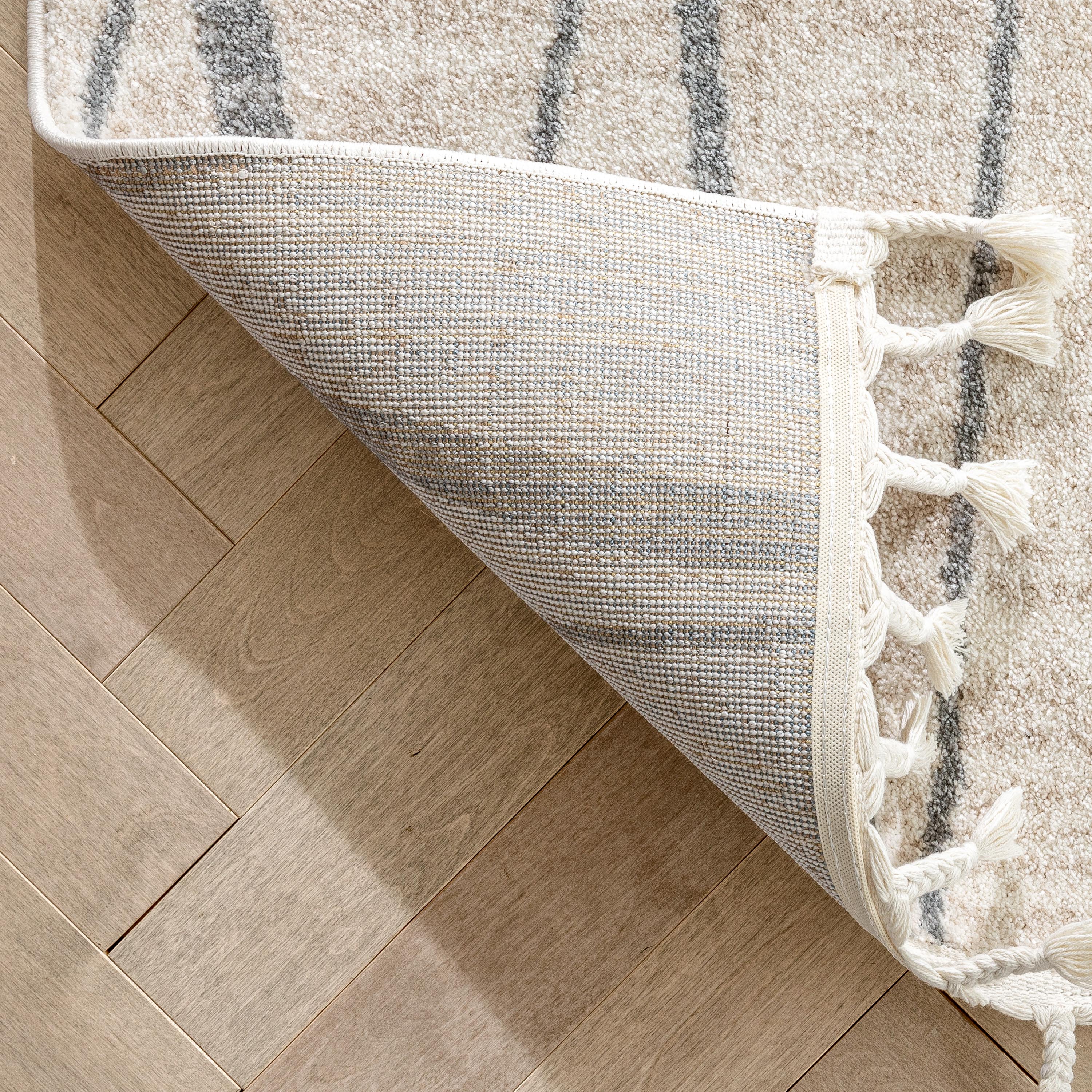 Well Woven Serenity Crisscross Retro Geometric Pattern Ivory 2'3" x 7'3" Runner Area Rug