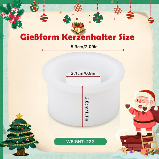 Guardoinrt Mold For Candle Making Easy To Demold Washable And Safe Easy To Clean Silica Gel Silicone Mold 1Set