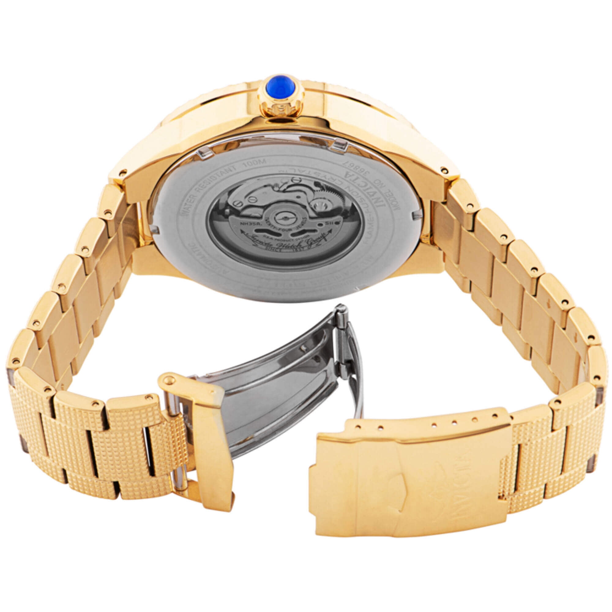 Invicta 36867 Men's Specialty Automatic Gold Tone Pave Dial Watch