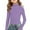 Purple, variant on Otqutp Girls Crew Neck Sweater Fleece Mock Neck T Shirt Kids Long Sleeve Thermal Tops High Neck Ribbed Knit Soft Sweatshirt