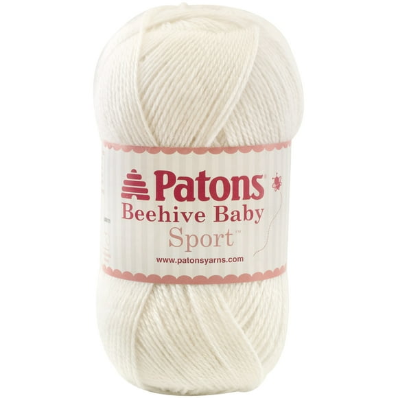 Patons Beehive Baby Sport Yarn - Solids-Angel White