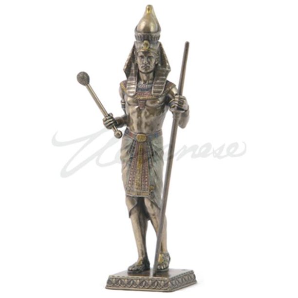 WU75652A4 Pharaon en Double Couronne Tenant le Sceptre &amp; Figurine de Personnel