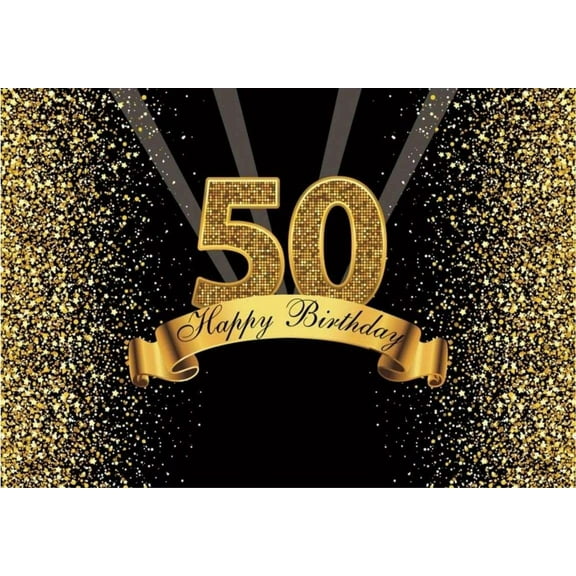 50Th Birthday Photo Booth Photography Backdrop Birthday Party Banner ration Background Shooting Studio Props Wallpaper