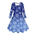 thumbnail image 4 of LUOGENLI Dresses for Girls 14-16 for Kids Toddler Girls Christmas Trees Deer Print Christmas Long Sleeve Party Princess Dress Girls Dresses 10-12 White Girls Dresses Blue 10-13 Years, 4 of 5