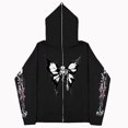 thumbnail image 4 of Sudadera de calavera oscura europea y americana para hombre y mujer, sudaderas con capucha góticas para pareja, sudadera Harajuku con cremallera de gran tamaño 2023, 4 of 5