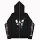 thumbnail image 4 of Sudadera de calavera oscura europea y americana para hombre y mujer, sudaderas con capucha góticas para pareja, sudadera Harajuku con cremallera de gran tamaño 2023, 4 of 5