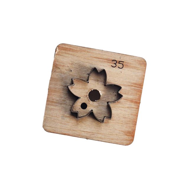 Troquel de corte de cuero, molde para recortar cuero, artesanía en papel, herramienta de perforación hecha a mano, forma de flor de madera para mochila, llaveros, adornos para el hogar, 35mm mayimx Troqueles de corte