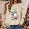thumbnail image 2 of Towmus Christmas Sweatshirts for Women Funny Santa Xmas Tree Graphic Sweatshirt Loose Casual Pullover Tops, 2 of 6