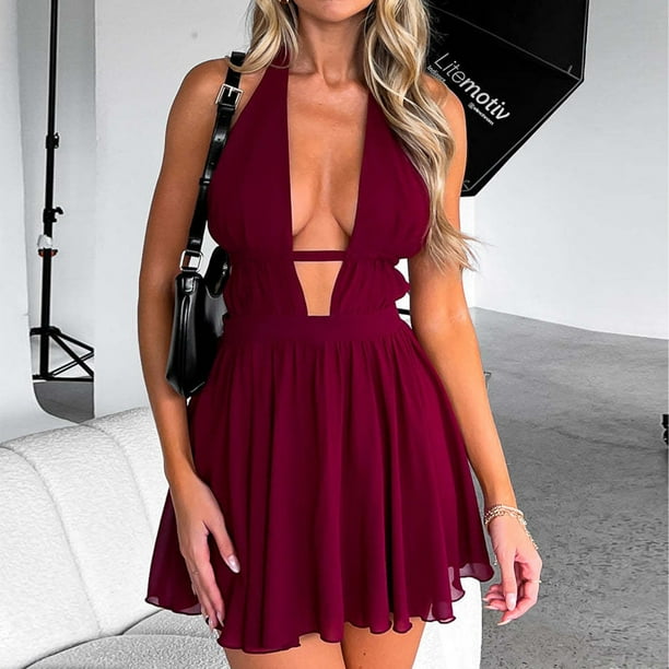 Vestido guindo corto new arrivals