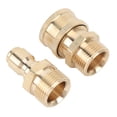 thumbnail image 1 of Pressure Washer Adapter Set, Versatile Brass Rustproof Pressure Washer Quick Connect Fittings Erosion Resistant  for Hose Pump Ball Valve, 1 of 7
