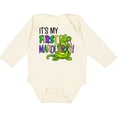 thumbnail image 3 of Inktastic My 1st Mardi Gras Cute Alligator with Beads Boys or Girls Long Sleeve Baby Bodysuit, 3 of 5