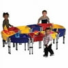 ECR4Kids Assorted Colors Sand and Water Adjustable Activity Play Table Center with Lids, Modular (10-Station)