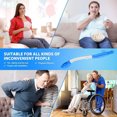 thumbnail image 5 of HechoVinen Toilet Aids for Wiping, 15.7"Foldable Butt Wiper, Comfort Silicone Bottom Buddy Wiping Aid with Hanging Ring, Hook, Carrying Bag, Toilet Aid Tools Bathroom Personal Care, Blue, 5 of 7