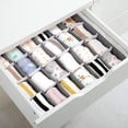 thumbnail image 3 of 24 cajas de almacenamiento plegables para cajones y cajones para sujetadores (gris) Feliz Sencillez, 3 of 5