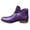 Purple, variant on Women's Retro Ankle Booties Arch Support Side Zip Flat Heel Boots(Z7-Grey,9.5)