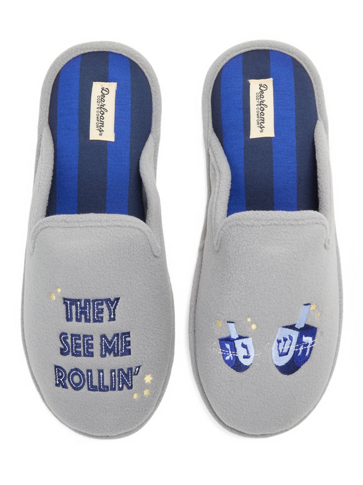Dearfoams Cozy Comfort Men's Holiday Novelty Scuff Slip On Slippers