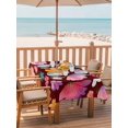 thumbnail image 2 of Outdoor Tablecloth with Umbrella Hole for Patio/Picnic/Party/Camping, Pink Flowers Waterproof Table Cloth Rectangle Table Cover Washable, Spring Watercolor Love Heart Floral Brown (60"x 120"), 2 of 9