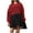 Red, variant on Kaemgyyd Women's Casual Sweatshirt Dress Fashion Stripe Long Sleeve Patchwork Pullover Dress Fall Trendy Pleated Mini Dresses