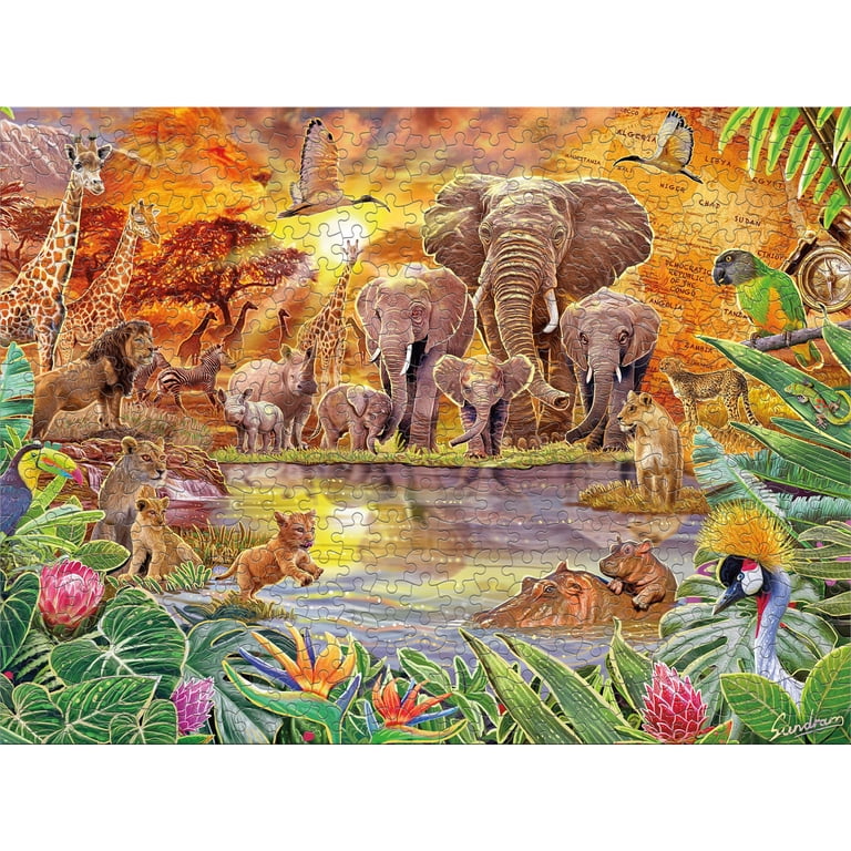 Ceacp 500 Piece Foil Watering Hole (Steve Sundram) Interlocking