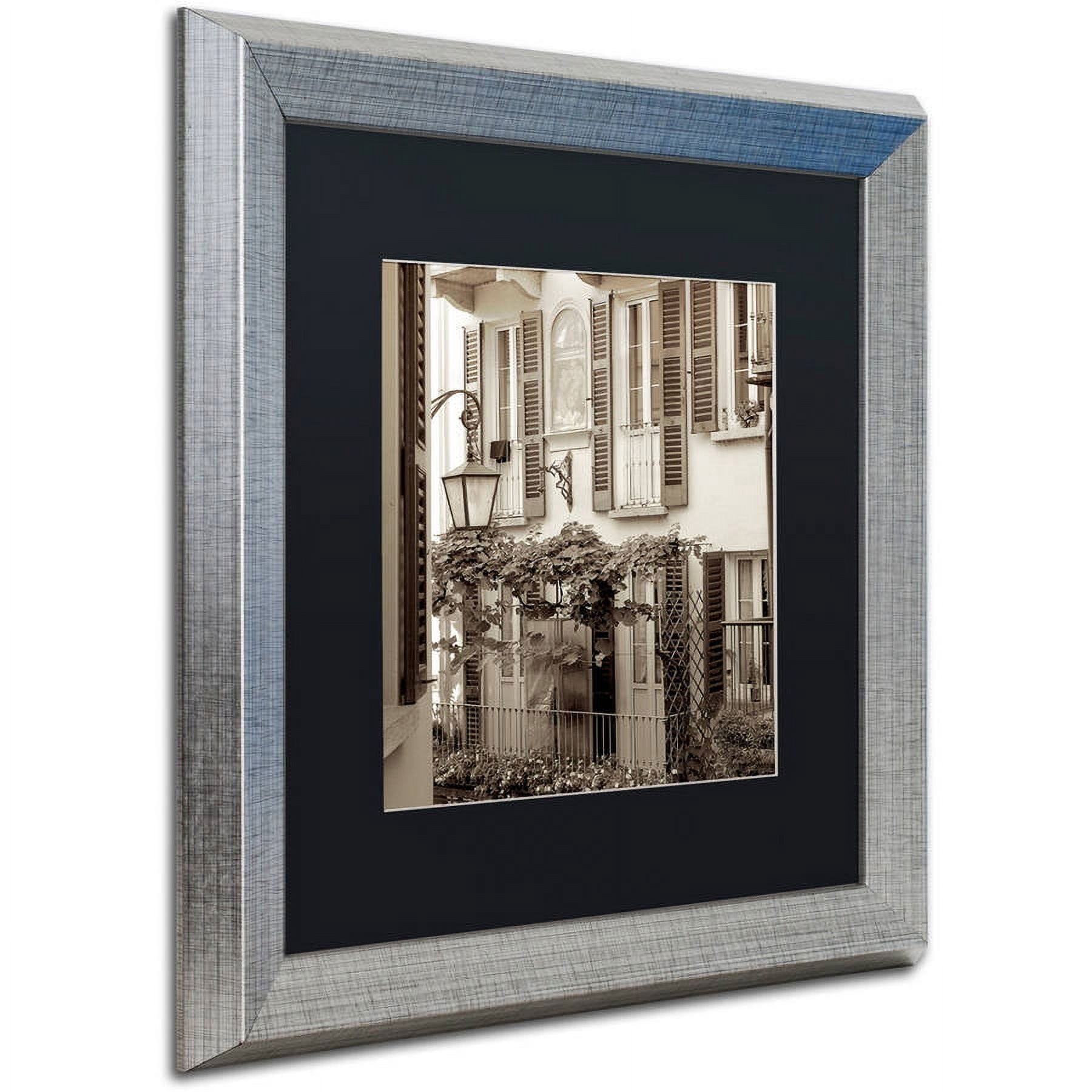 Trademark Fine Art "Bellagio I" Canvas Art by Alan Blaustein, Black Matte, Silver Frame