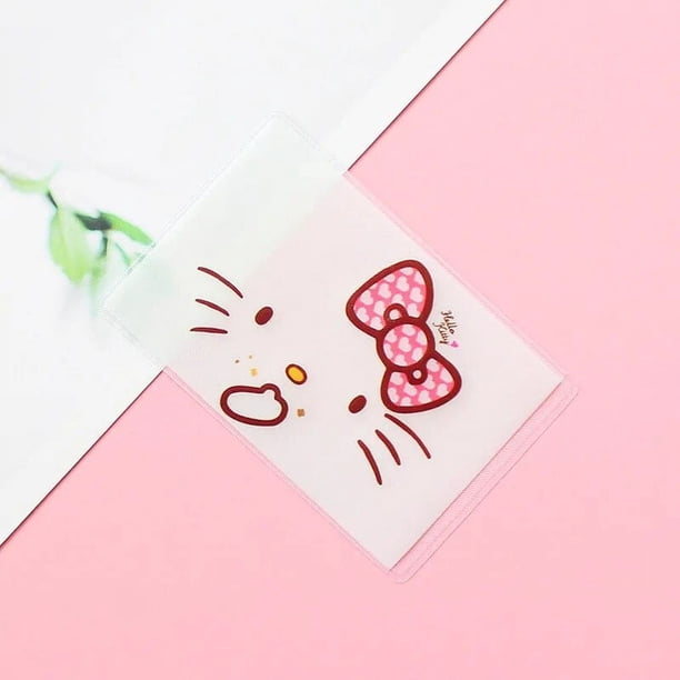 Sanrio HelloKitty-funda impermeable para tarjetas de crédito, Protector de Pvc para tarjetas bancarias, resistente a los arañazos, 1/3/5 unidades