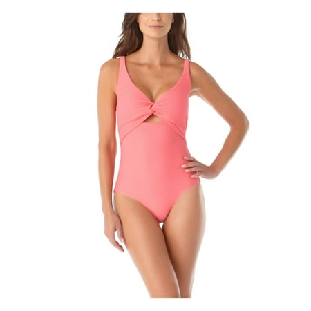 Anne Cole Womens Cut-Out Twist Front One-Piece Swimsuit