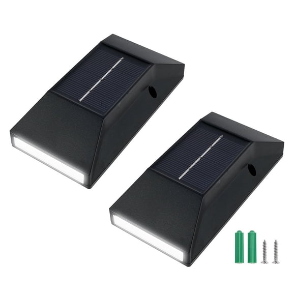 Outdoor Solar Powered 6 LED Wall Light Garden Security Landscape Lamps Yard Walkway Lighting