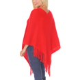 thumbnail image 3 of White Mark Poncho en Tricot à Franges pour Femme, Taille Unique, 3 of 5