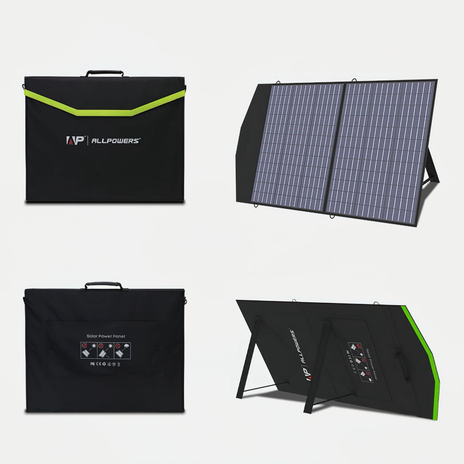 ALLPOWERS R600 Portable Solar Generator Kit, 2 Pack 100W (Total 200W) Foldable Solar Panel with 600 Watt 299Wh LiFePO4 Power Station, for Camping, Home Backup, Power Outage [Shipping Separately]