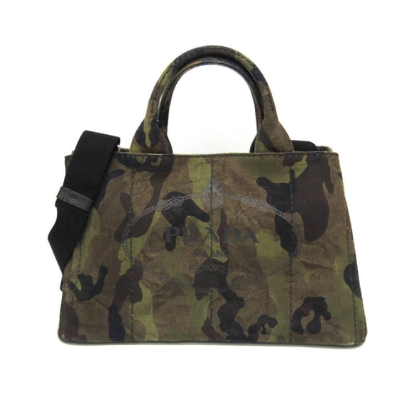 Pre-Owned Prada Canapa Camouflage B2642B Women's Canvas Handbag,Shoulder Bag... (Good)