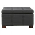 thumbnail image 3 of Detour Strap Square Storage Ottoman in Charcoal Fabric, 3 of 9