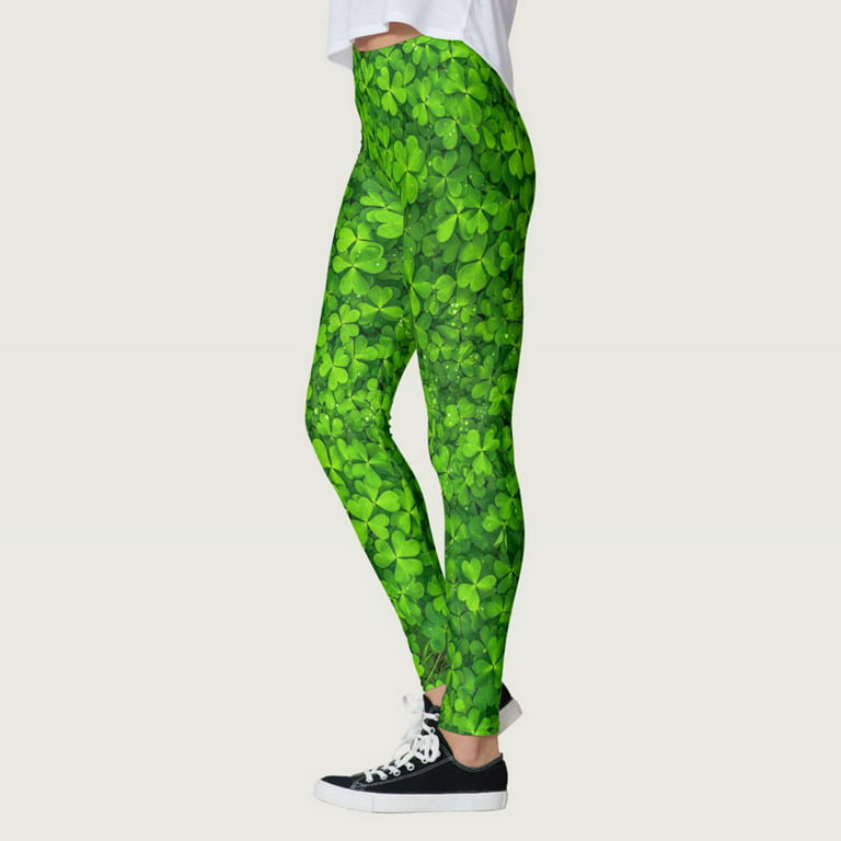 ASEIDFNSA Shapermint Leggings Motion Leggings Women'S Paddystripes Good  Luck Green Pants Print Leggings Pants for Yoga Running Pilates Gym 