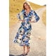 thumbnail image 5 of Vestido Midi Floral PRETTYGARDEN de Manga Larga con Escote en V Talla Grande, 5 of 9