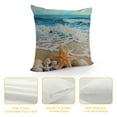 thumbnail image 4 of Shiartex Seashell Starfish Beach Themed Pattern Throw Pillow Case Hawaiia Tropical Sea Waves Blue Sky and Seaside Scene Pillow Cushion Cover Home Sofa Decorative (Cushion Cover), 4 of 5