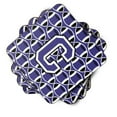 thumbnail image 2 of Letter C Football Purple and White Foam Coaster Set of 4, 2 of 3