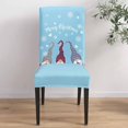 thumbnail image 5 of Chair Covers for Dining Room Set of 4,Christmas Gnome Winter Snowflakes Stretch Seat Protector Removable Washable Chairs Slipcovers for Kitchen Banquet Wedding Hotel,Funny Dwarf Sky Blue, 5 of 6