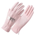thumbnail image 2 of NIBOLOG 1 Pair Flippable Fingertips Anti-slip Silicone Sun Protection Gloves Elastic Cuff Ladies Anti-UV Sunscreen Mesh Thin Gloves Cycling Accessories, 2 of 8