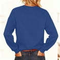 thumbnail image 4 of Miluxas Women's Heart Cut Out Oversized Sweatshirts Long Sleeve Pullover Tops Blue XL(XL), 4 of 8