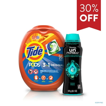 30% OFF! Tide PODS Original and Downy Unstopables Bundle!