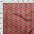 thumbnail image 3 of oneOone Velvet Red Fabric Kalamkari Sewing Material Print Fabric By The Yard 58 Inch Wide, 3 of 5
