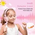 thumbnail image 2 of Auriculares Cowyawn USB tipo C para niños, 94 dB, volumen limitado, color rosa, 2 of 8