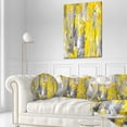 thumbnail image 4 of DESIGN ART Designart 'Grey and Yellow Abstract Pattern' Abstract Throw Pillow, 4 of 5
