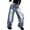 Blue, variant on Women's Asymmetrical Wrap Denim Pants, High Waist Avant-Garde Baggy Jeans