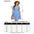 thumbnail image 3 of Plus Size Summer Dress Womens Plus Size Clothing Square Neck Dress Ruffle Sleeve Plus Size Dress, 3 of 3