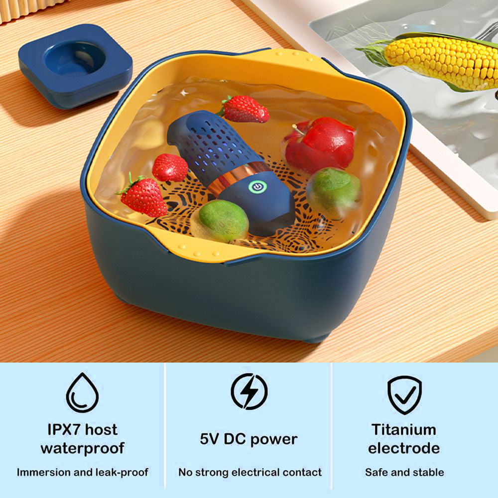 Portable Ultrasonic Fruit Vegetable Cleaner Machine Wireless Food Purifier  Device Lavadora Portatil Household Disinfector - AliExpress