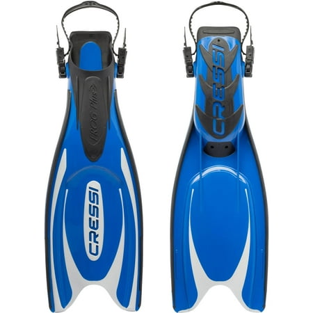 UPC: 0843607029872 | Cressi Frog Plus Fin (Blue/Silver  XS/S | US Man 3/6 | US Lady 4/7 | EU 35/38)