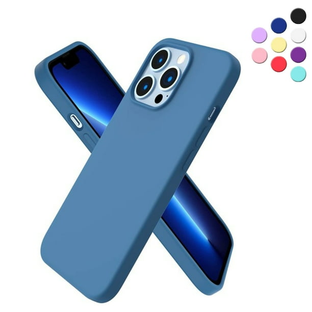 Entronix Funda de Silicona para iPhone 13 Pro, Suave Al Tacto, Antiarañazos y a Prueba de Golpes, Color Aguamarina