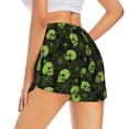 thumbnail image 3 of Goofa Skulls And Cobwebs Printed Women 2 in 1 Running Shorts,Quick Dry Athletic Workout Shorts,High Waisted Athletic Shorts with Liner Pockets-Medium, 3 of 9